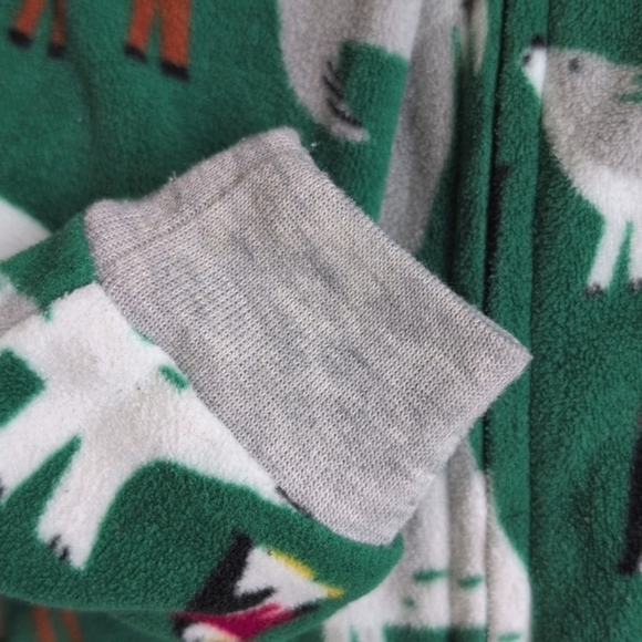 carter's 2-pack winter fleece zipper footie sleeper pajamas bundle 12 months - Picture 9 of 9